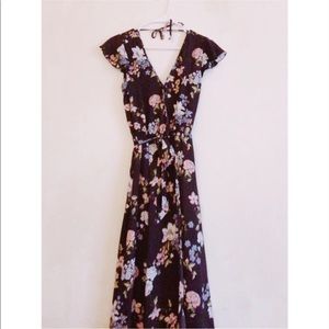 Maxi Wrap Dress, Size L/12x front open, sleeveless